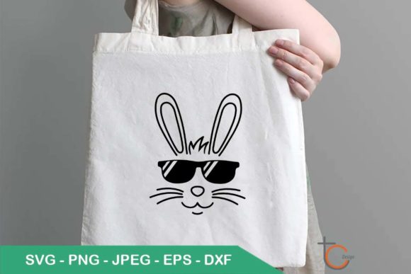 Easter Bunny with Sunglasses Svg for T-Shirt Designs