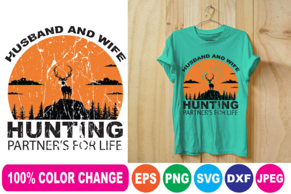 Husband and Wife Hunting T-Shirt Designs