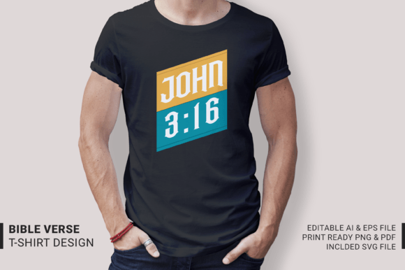 John 3 16 Bible Verse T-Shirt Designs