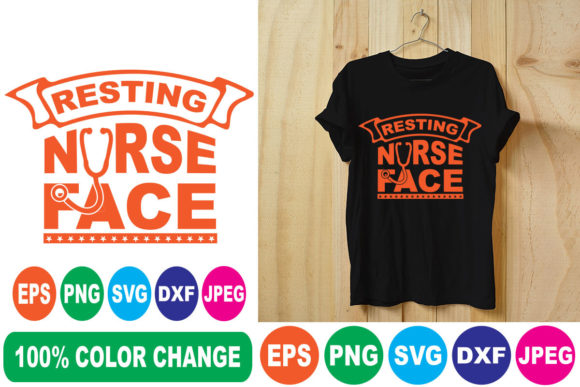 Resting Nurse Face T Shirt Design