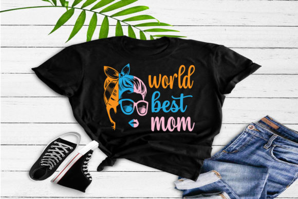World Best Mom Mother's Day T-shirt SVG and T-Shirt Designs